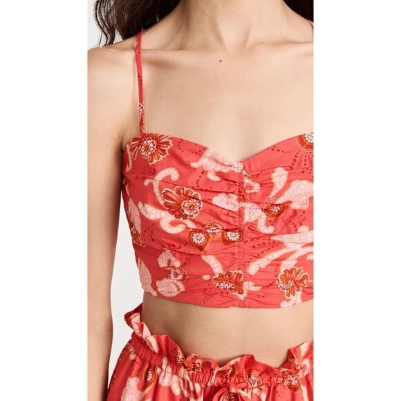 NWT A.L.C. Arit Floral Cotton Sweetheart Crop Top in Calla Multi, Size 6 - Picture 6 of 16